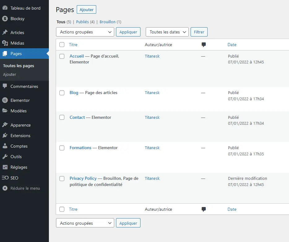 wordpress window